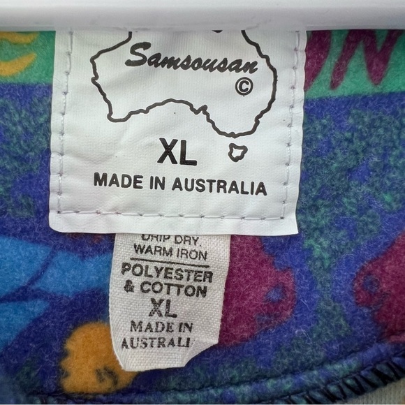 Vintage 1990s Samsousan Australia Cities Quarter Zip Pullover - Picture 6 of 13